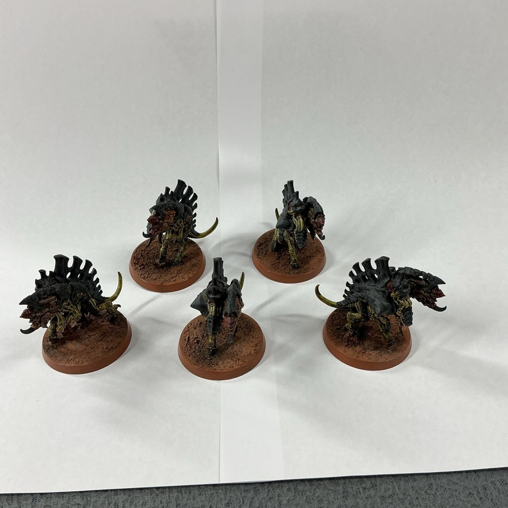 Warhammer 40k Tyranids Barbgaunts Hivefleet Grendel Squad Biocanon 5x Painted